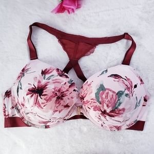 Cacique Boost Plunge Floral Underwire Bra